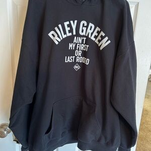 Gildan Black Hoodie with White Text